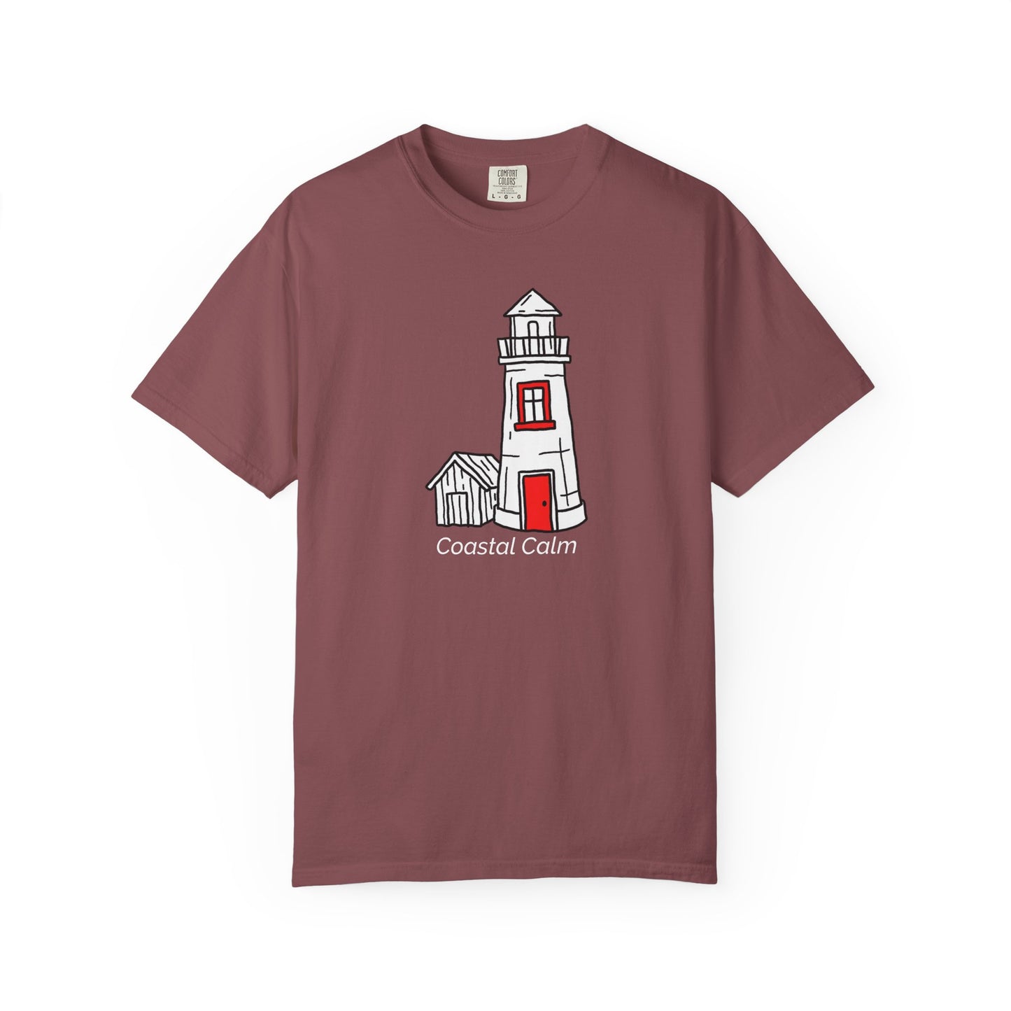 Lighthouse 'Coastal Calm' T-Shirt, Summer Beach Stye Unisex Cotton Tee
