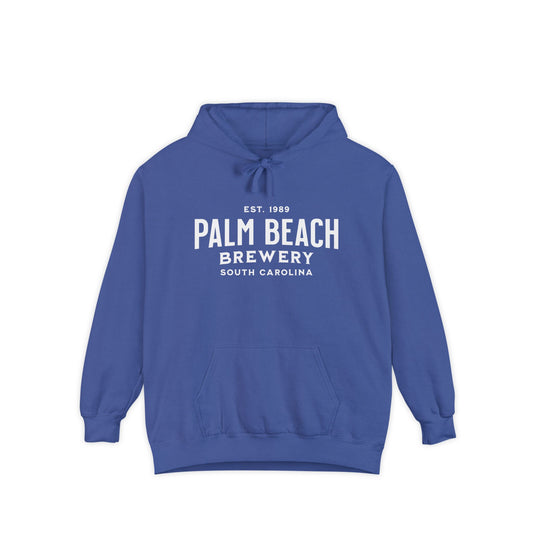 Palm Beach Brewery Garment-Dyed Hoodie, Casual Wear, Gift for Beer Lovers, Holiday Apparel, Comfortable Everyday Style