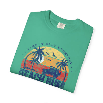 Beach Bum Graphic T-Shirt, Retro Summer Vibes Apparel, Perfect for Vacations, Gifts for Beach Lovers, Casual Wear