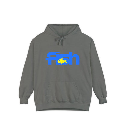 Fish Design Unisex Hoodie, Casual Streetwear, Gift for Fish Lovers, Relaxed Fit, Eco-Friendly Style, Summer Beach Vibe