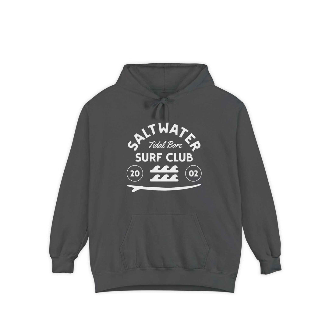 Saltwater Tidal Bore Surf Club, Garment-Dyed Unisex Hoodie