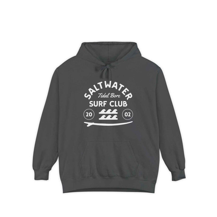 Saltwater Tidal Bore Surf Club, Garment-Dyed Unisex Hoodie