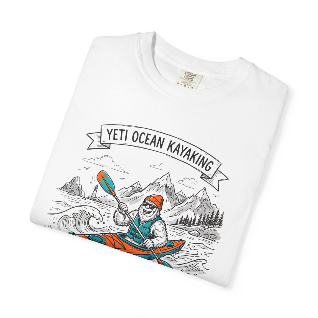Yeti Ocean Kayaking Tee | Garment-Dyed Outdoor Adventure Graphic