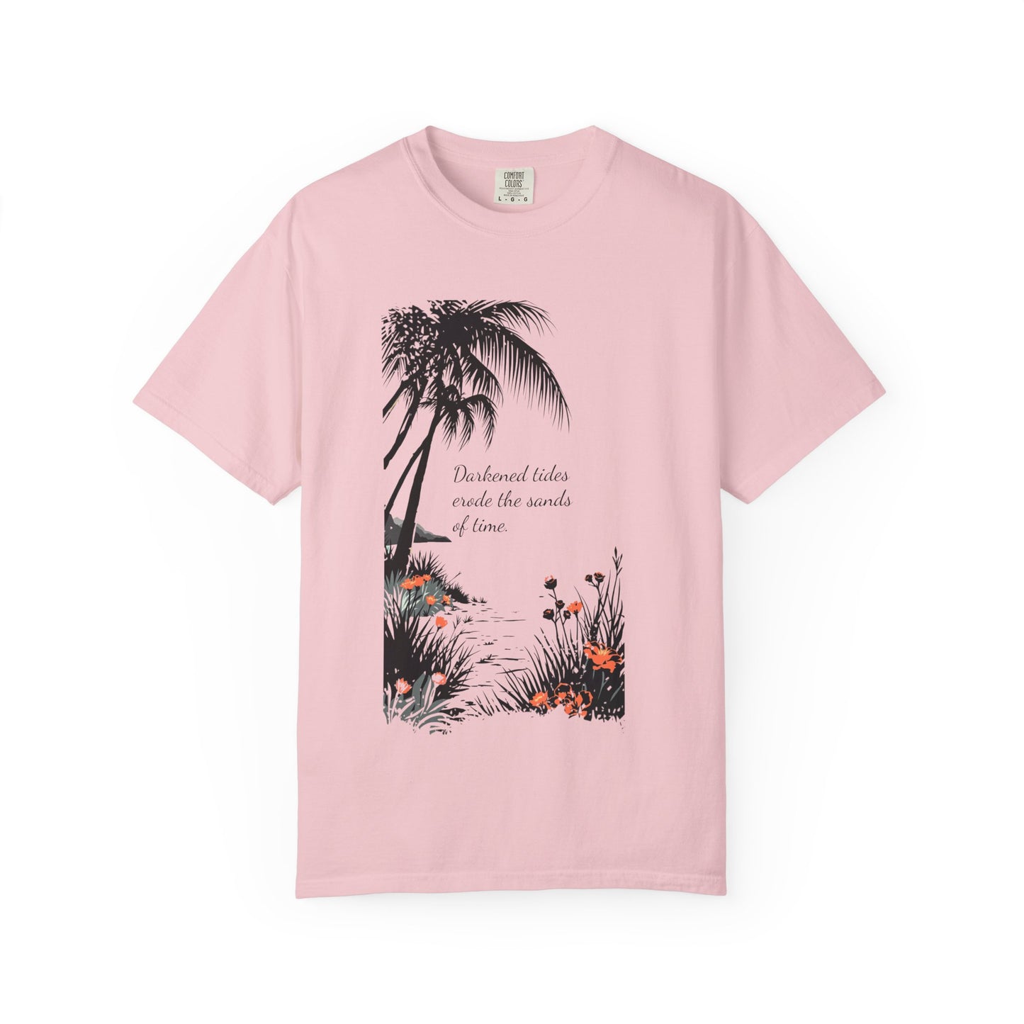 Darkened Tropical Scene, Unisex Relaxed Fit Tee, Beach Lover Gift, Nature Inspired Apparel, Summer Vibes Casual Wear, Gift [...]
