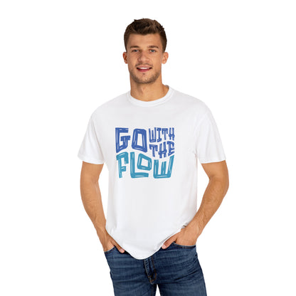 Chill Vibes Unisex T-Shirt Go With The Flow Graphic Tee, Casual Wear, Beach Day Shirt, Gift for Friends, Summer Essentials