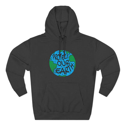 Earth Day Fleece Hoodie, Eco-Friendly Sweatshirt, Sustainable Fashion, Protect Our Earth, Gift for Nature Lovers