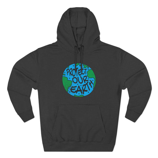 Earth Day Fleece Hoodie, Eco-Friendly Sweatshirt, Sustainable Fashion, Protect Our Earth, Gift for Nature Lovers