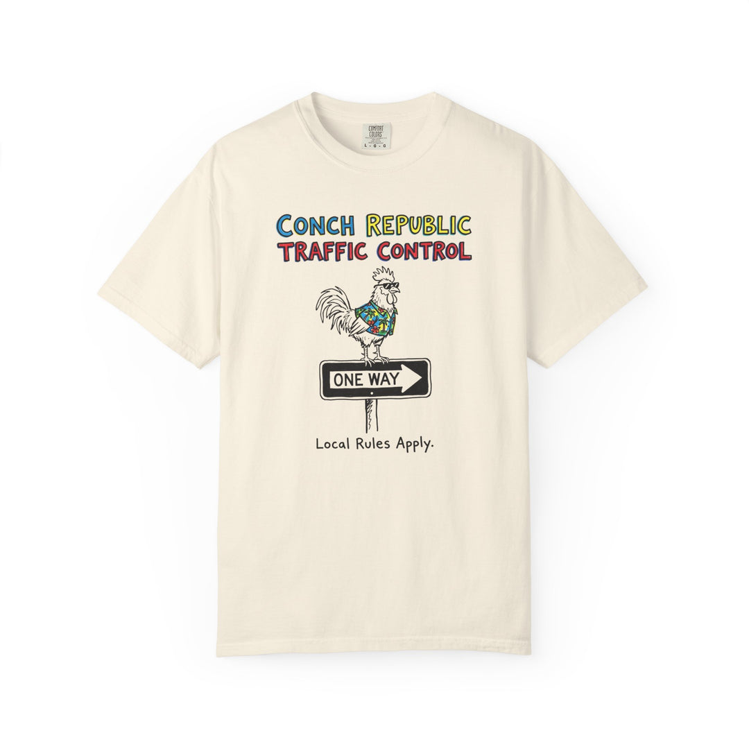 Conch Republic Traffic Control Graphic Tee — Island Garment-Dyed T-Shirt