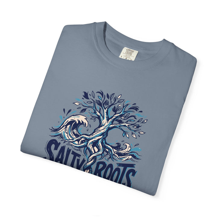 Salty Roots Anchor Tree T-Shirt - Garment-dyed Cotton