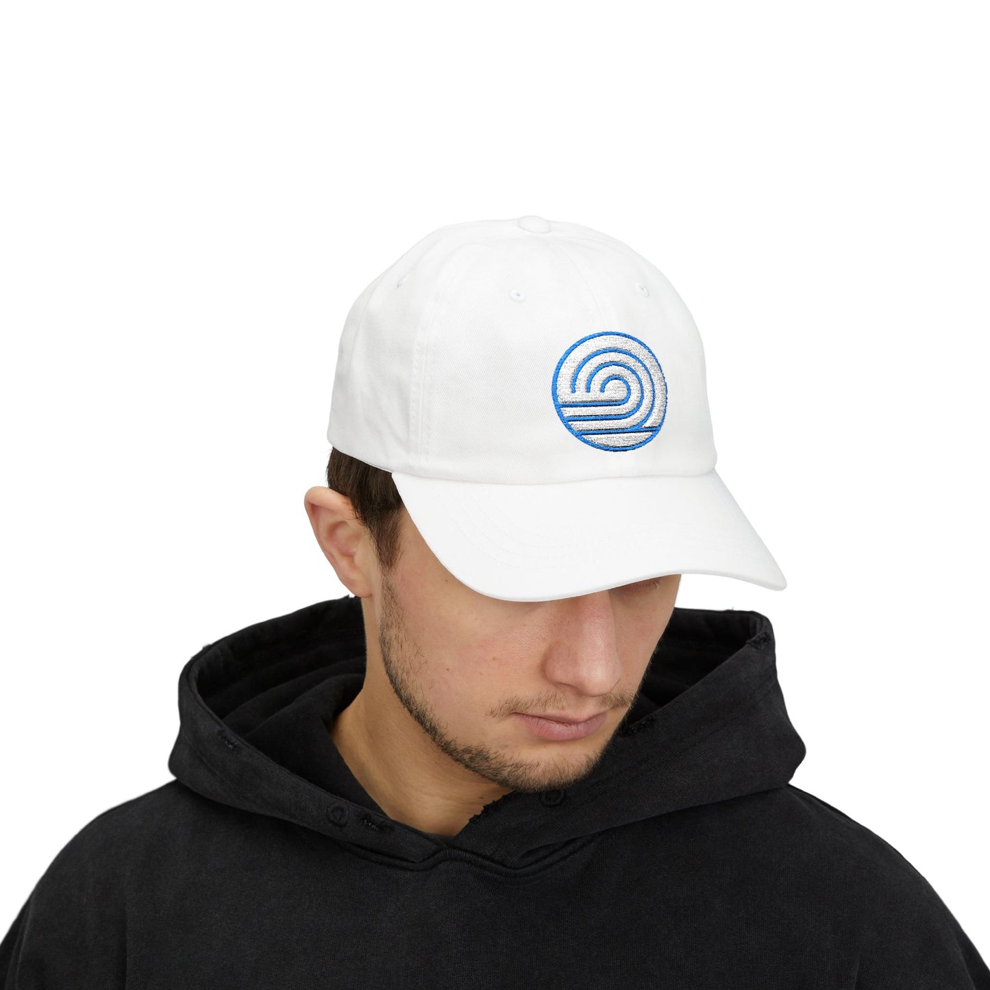 Custom Embroidered Wave Cap — Minimal Beach Logo Hat