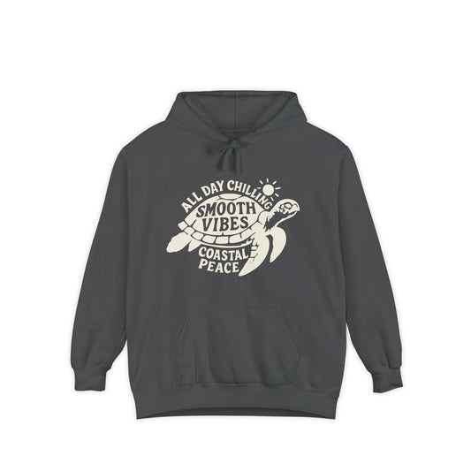 Coastal Peace Hoodie, All Day Chillin Sweatshirt, Unisex Casual Wear, Summer Beach Style, Gift for Relaxation Lovers