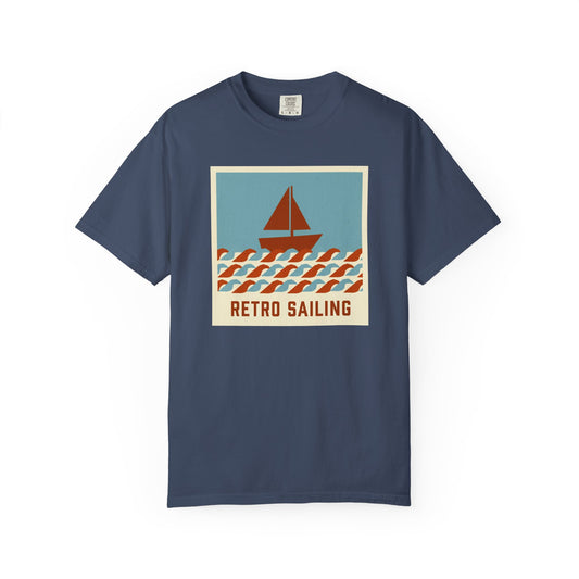 Retro Sailing Club Graphic T-Shirt - Vintage Vibe Sailboat Graphic Tee