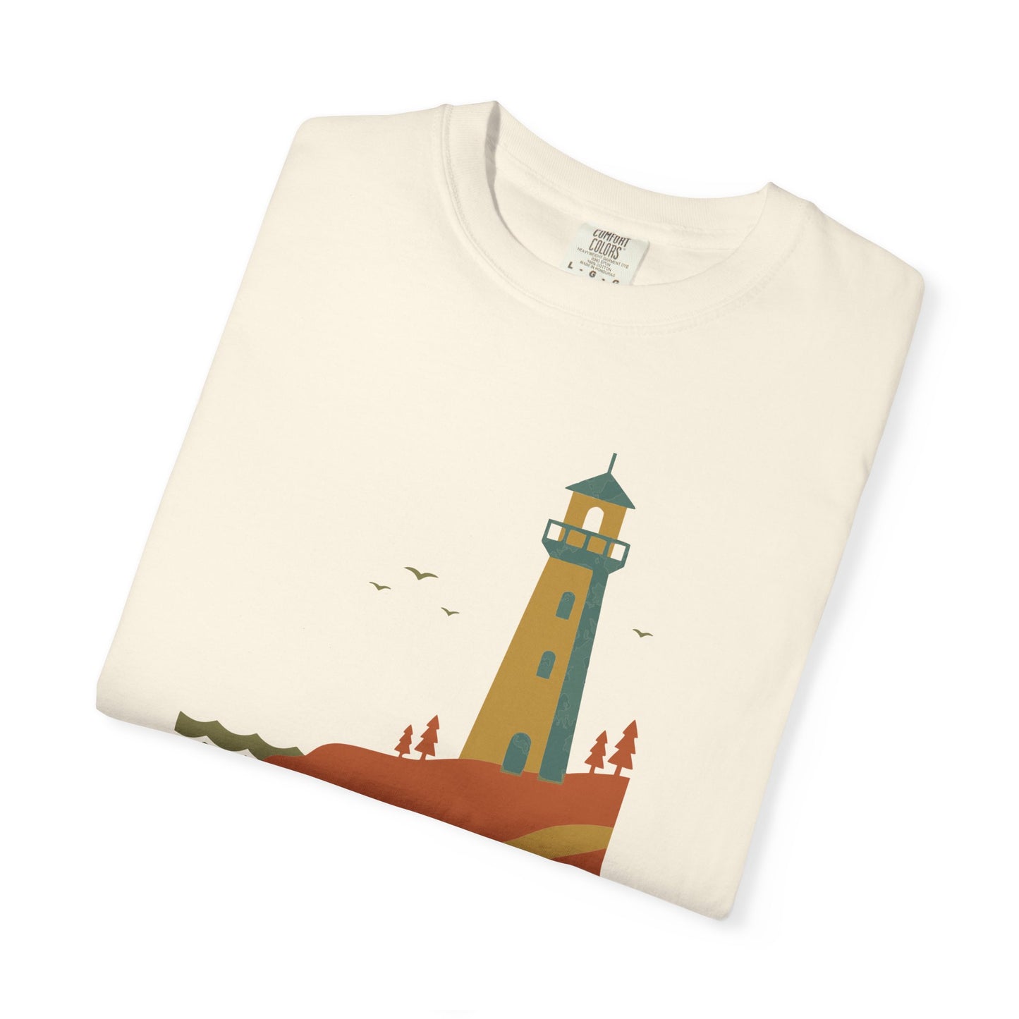 Coastal Guides Lighthouse Park Maine Graphic T-Shirt - Vintage Beach Nautical Tee