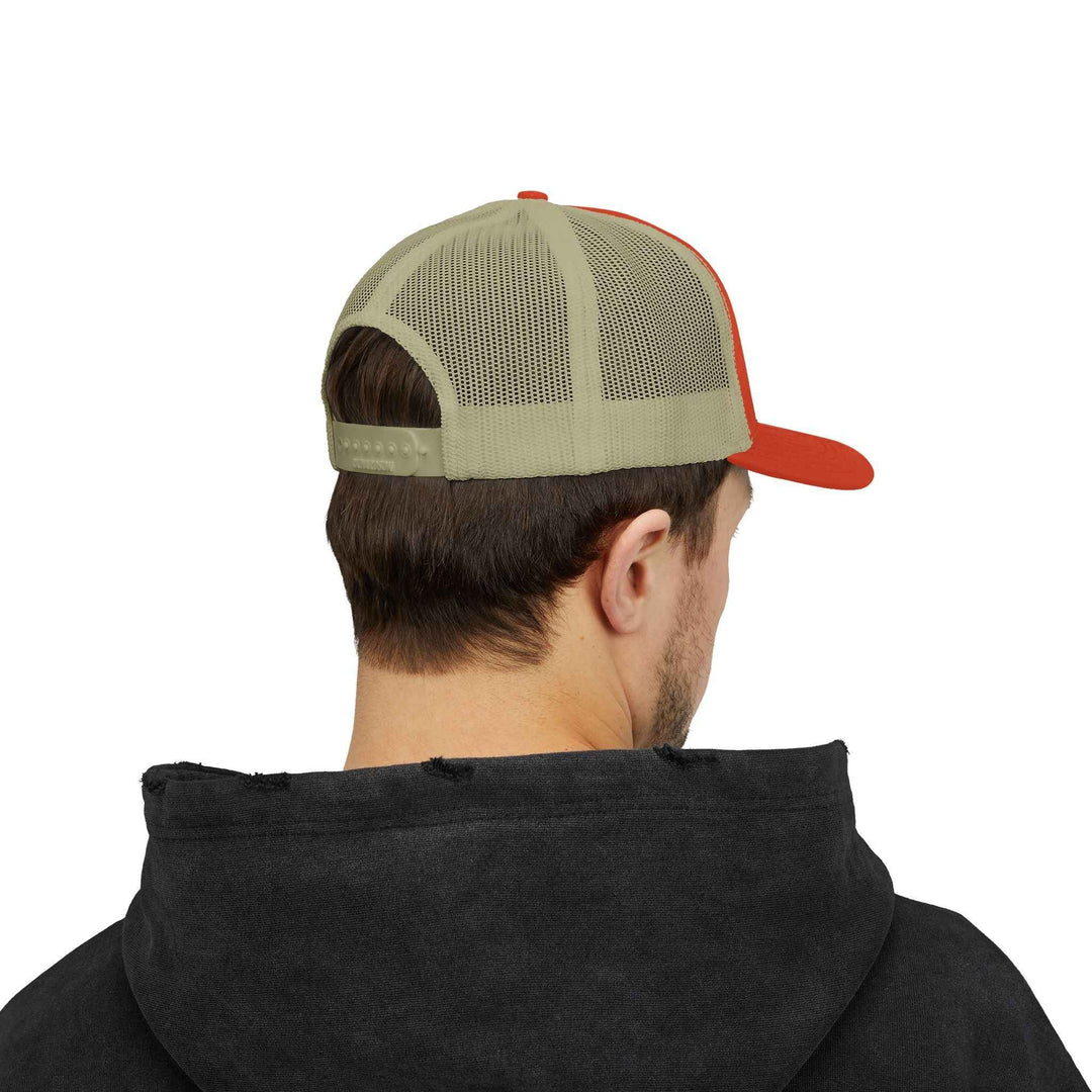 Salty Wave Snapback Trucker Cap — Beachy Retro Embroidered Beach Hat