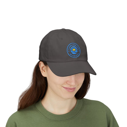 Custom Embroidered Cap — 'Saltwater Cove Beach Club' Sun & Waves Baseball Hat