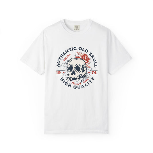 Skull Tequila T-Shirt, Vintage Fashion Tee, Unisex Summer Shirt, Casual Wear Gift, Cool Style for Occasions