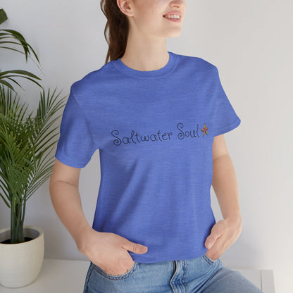 Saltwater Soul Unisex Casual Summer Tee Shirt, Beachwear, Gift for Travelers, Vacation Outfit, Relaxed Style, Trending Store, Cool T-Shirt