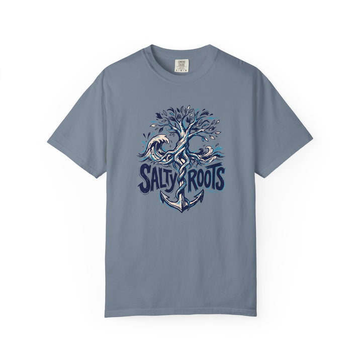 Salty Roots Anchor Tree T-Shirt - Garment-dyed Cotton
