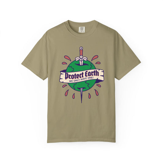 Earth Protection T-Shirt, 100% Ring-Spun Garment-Dyed Cotton