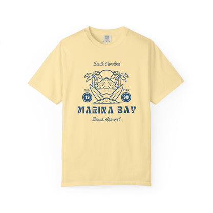 Marina Bay Beach T-Shirt | Comfy Casual Tee for Summer, Vacation Souvenir, Gift for Ocean Lovers, Trending Graphic Tee