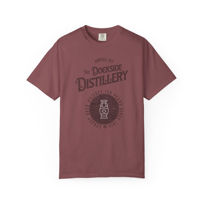 Vintage Dockside Distillery 100 Years T-Shirt, 100% Ring-Spun Garment-Dyed Cotton