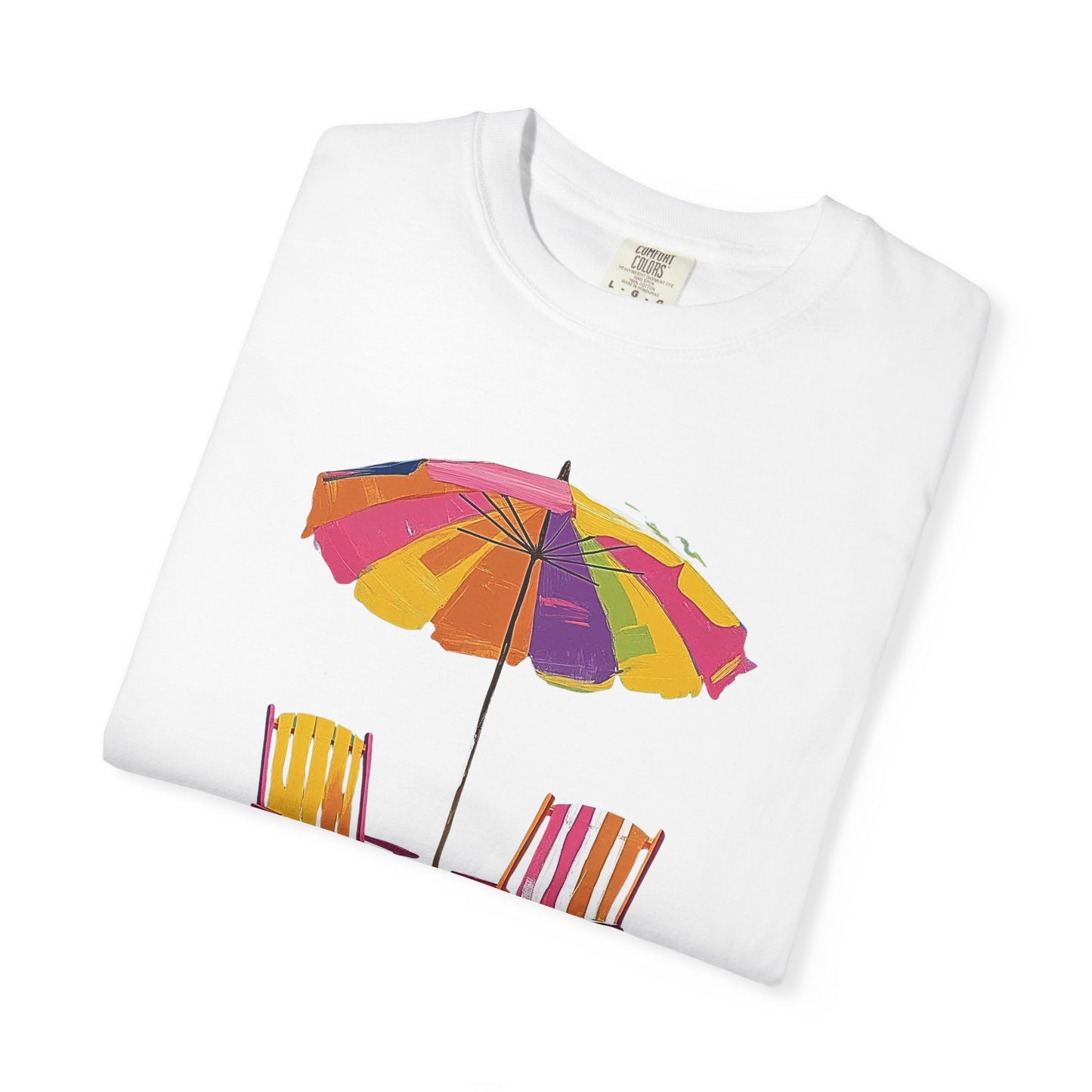 Beach Chairs Vibe T-Shirt, 100% Ring-Spun Garment-Dyed Cotton
