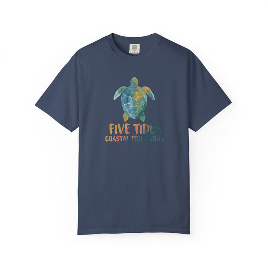 Sea Turtle Coastal Custom Graphic T-Shirt - Five Tides Vintage Beach Tee