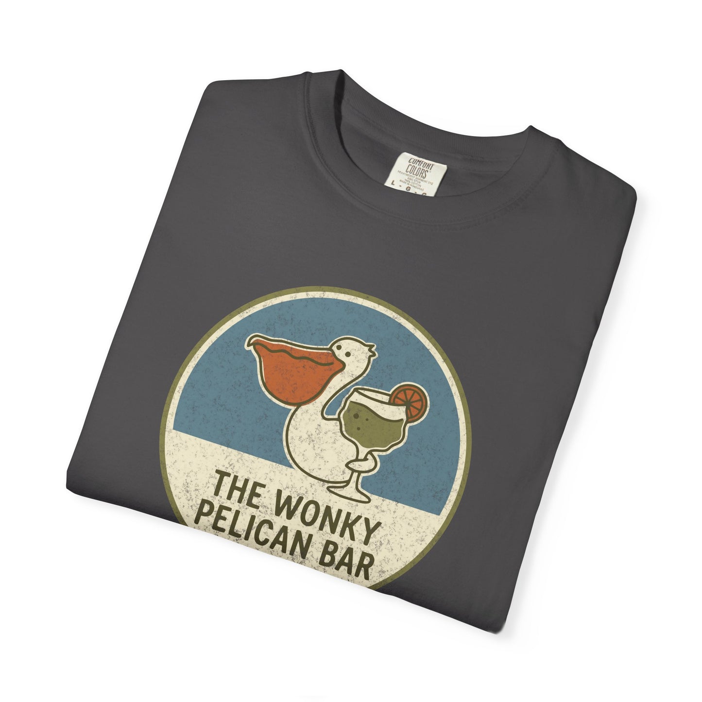 Wonky Pelican Bar Vintage Graphic Tee - Summer Bar T-Shirt