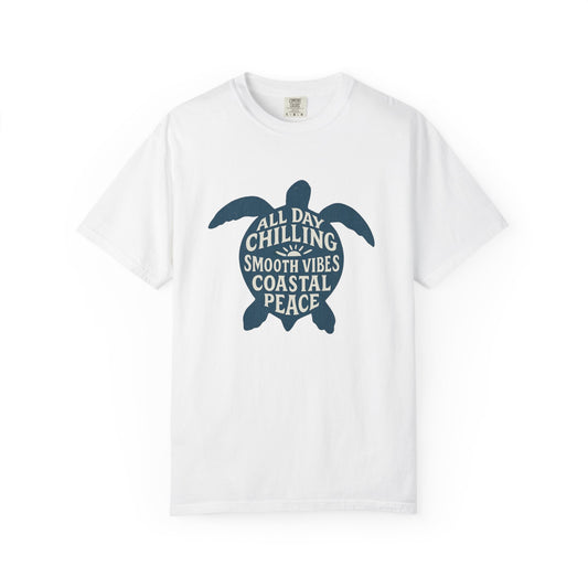 Chill Coastal Vibes T-shirt, Unisex Beach Tee, Summer Casual Wear, Gift for Ocean Lovers, Relaxed Weekend Shirt