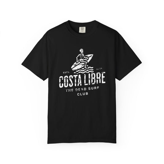 Costa Libre T-Shirt - Costa Libre, Unisex Garment-Dyed Tee, Beach Life Apparel, Summer Surfing Wear, Retro Surfing Gift