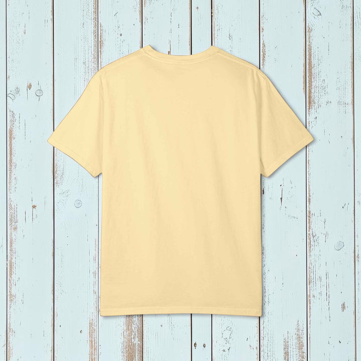 Coastal Calm Unisex Garment-Dyed T-shirt, Sea Birds Take Flight Graphic Summer Tee