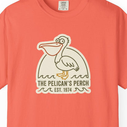 The Pelican's Perch Graphic T-Shirt - Vintage Beach Pelican Tee