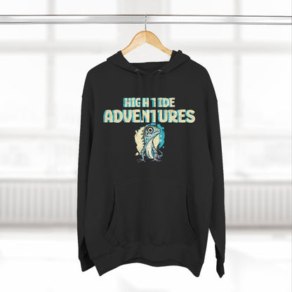 High Tide Adventures Hoodie | Cozy Fleece | Ocean Theme | Perfect for Beach Lovers | Unisex Gift for Adventurers
