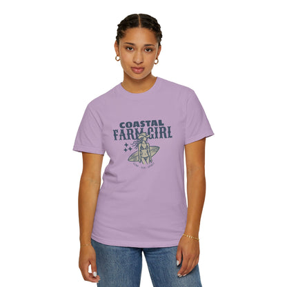 Coastal Farm Girl T-shirt, Unisex Tee for Beach Lovers, Casual Summer Wear, Gift for Surf & Farm Enthusiasts, Vintage Style Cotton Top