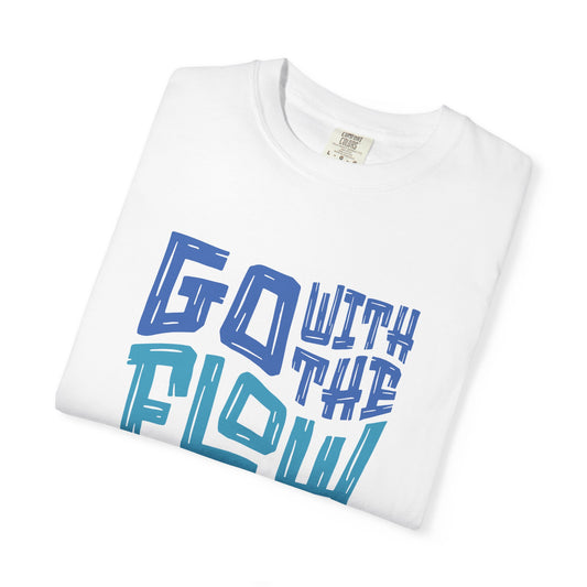 Chill Vibes Unisex T-Shirt Go With The Flow Graphic Tee, Casual Wear, Beach Day Shirt, Gift for Friends, Summer Essentials