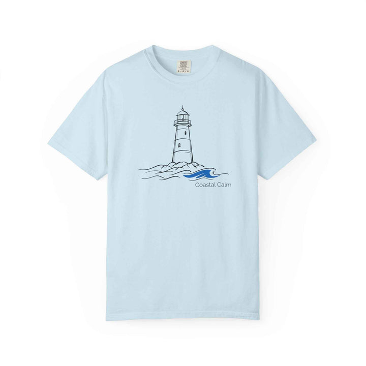 Coastal Calm Lighthouse Blue Sea Graphic T-Shirt, Summer Fashion Unisex Tee