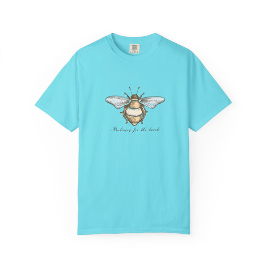 Bee Inspired Unisex Garment-Dyed T-Shirt | Nature Lover's Tee, Eco-Friendly Gift, Everyday Wear, Unique Bee Design, Spring/Summer Fashion