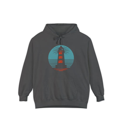 Lighthouse Hoodie | Relaxed Unisex Sweatshirt for Beach Lovers, Summer Vibes, Gift for Him or Her, Ocean-Themed Apparel, Casual Outfit