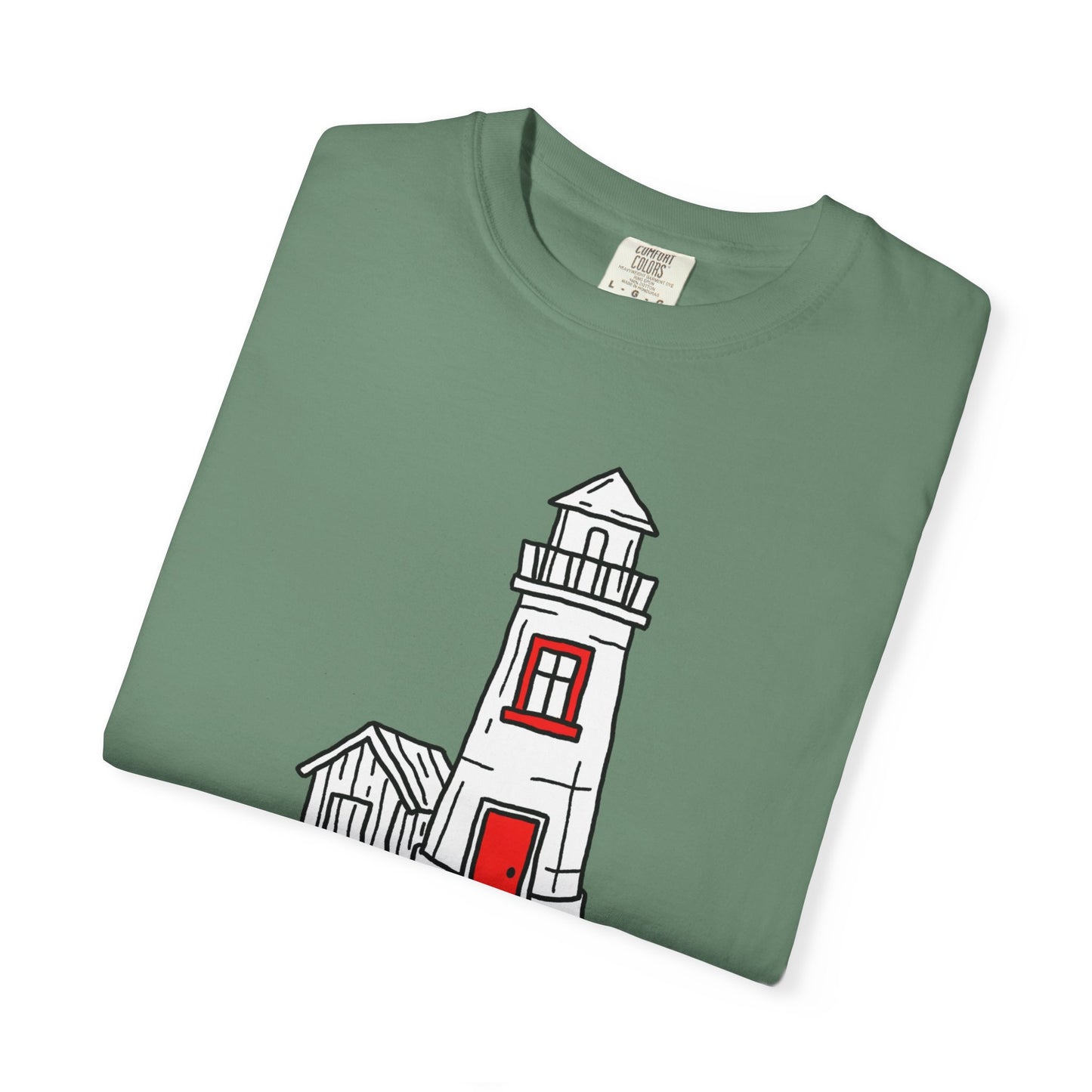 Lighthouse 'Coastal Calm' T-Shirt, Summer Beach Stye Unisex Cotton Tee