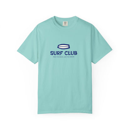 Surf Club Unisex Garment-Dyed T-shirt | Casual Beachwear, Summer Apparel, Surfing Gift, Vacation Outfit, Relaxed Fit