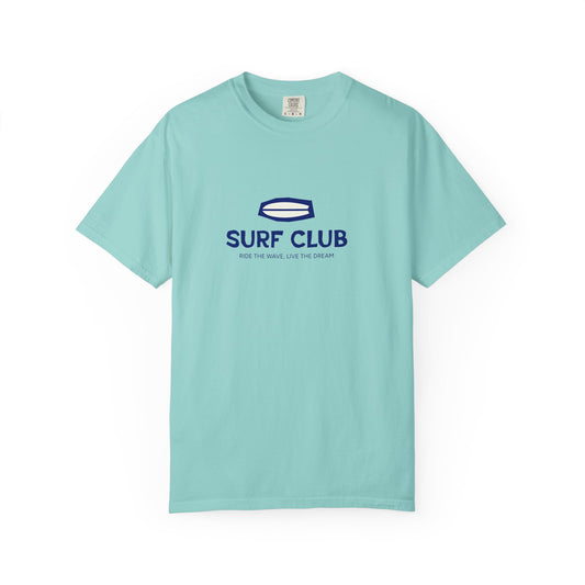 Surf Club Unisex Garment-Dyed T-shirt | Casual Beachwear, Summer Apparel, Surfing Gift, Vacation Outfit, Relaxed Fit