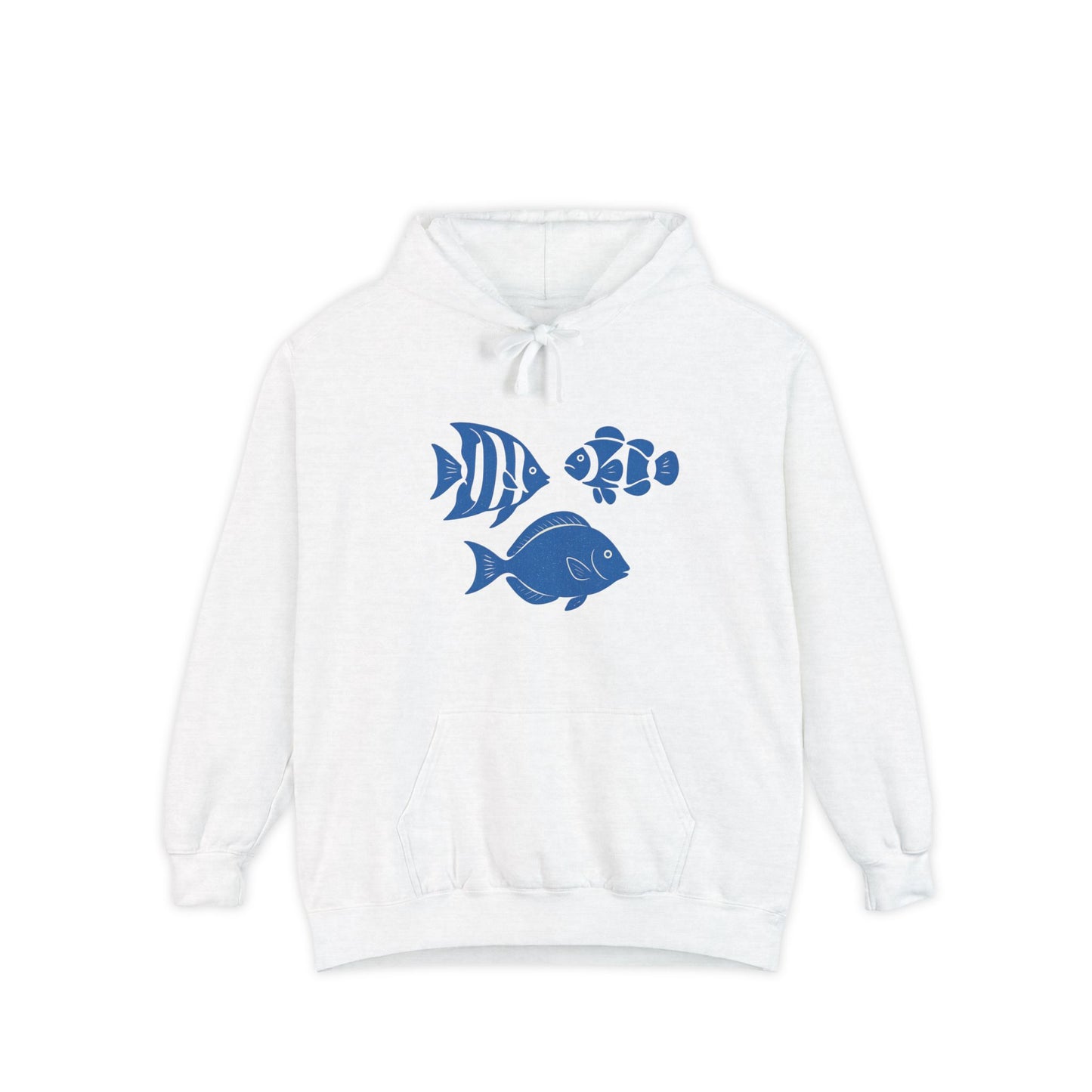 Ocean-Inspired Unisex Hoodie, Garment-Dyed, Marine Life Sweatshirt, Beach Lover Gift, Casual Wear, Summer Style, Relaxed Fit