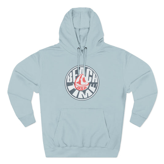 Sun Faded Beach Time Fleece Hoodie - Cozy Casual Wear for Beach Lovers, Perfect for Summer, Gift Idea, Unisex Hoodie, Everyday Comfort