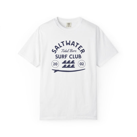 Saltwater Surf Club T-Shirt, Vintage Ocean Tee, Unisex Casual Wear, Summer Beach Shirt, Gift for Surfers, Cool Coastal Apparel