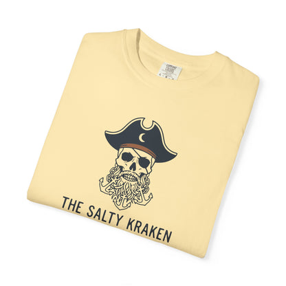 Pirate Kraken Skull T-Shirt - The Salty Kraken Nautical Graphic Summer Beach Tee