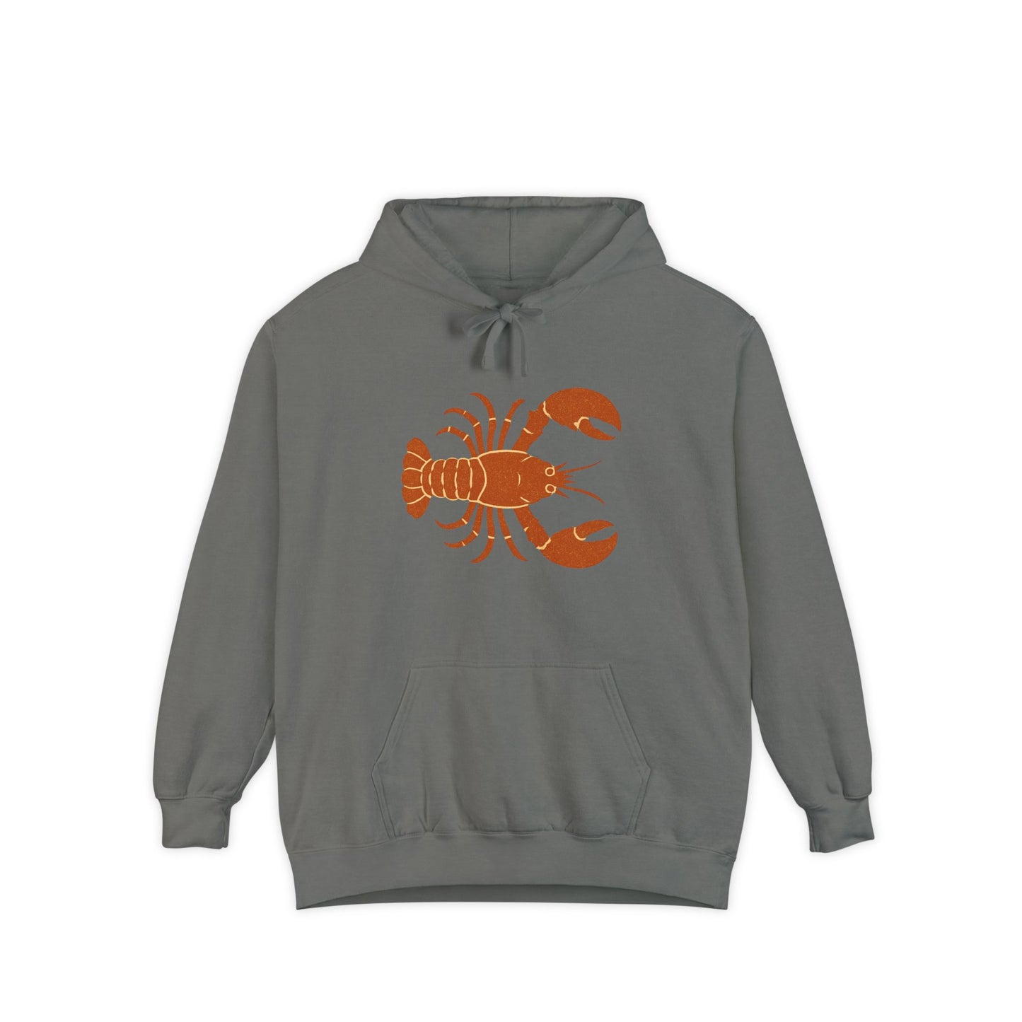 Lobster Lover Unisex Garment-Dyed Hoodie, Coastal Vibes, Beach Wear, Seafood Enthusiast Gift, Casual Style, Summer Fashion