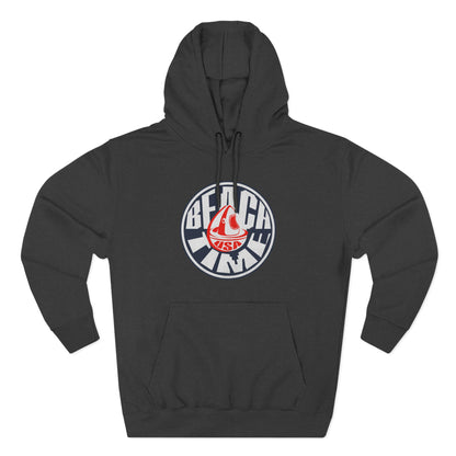 Sun Faded Beach Time Fleece Hoodie - Cozy Casual Wear for Beach Lovers, Perfect for Summer, Gift Idea, Unisex Hoodie, Everyday Comfort
