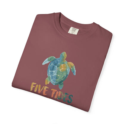 Sea Turtle Coastal Custom Graphic T-Shirt - Five Tides Vintage Beach Tee