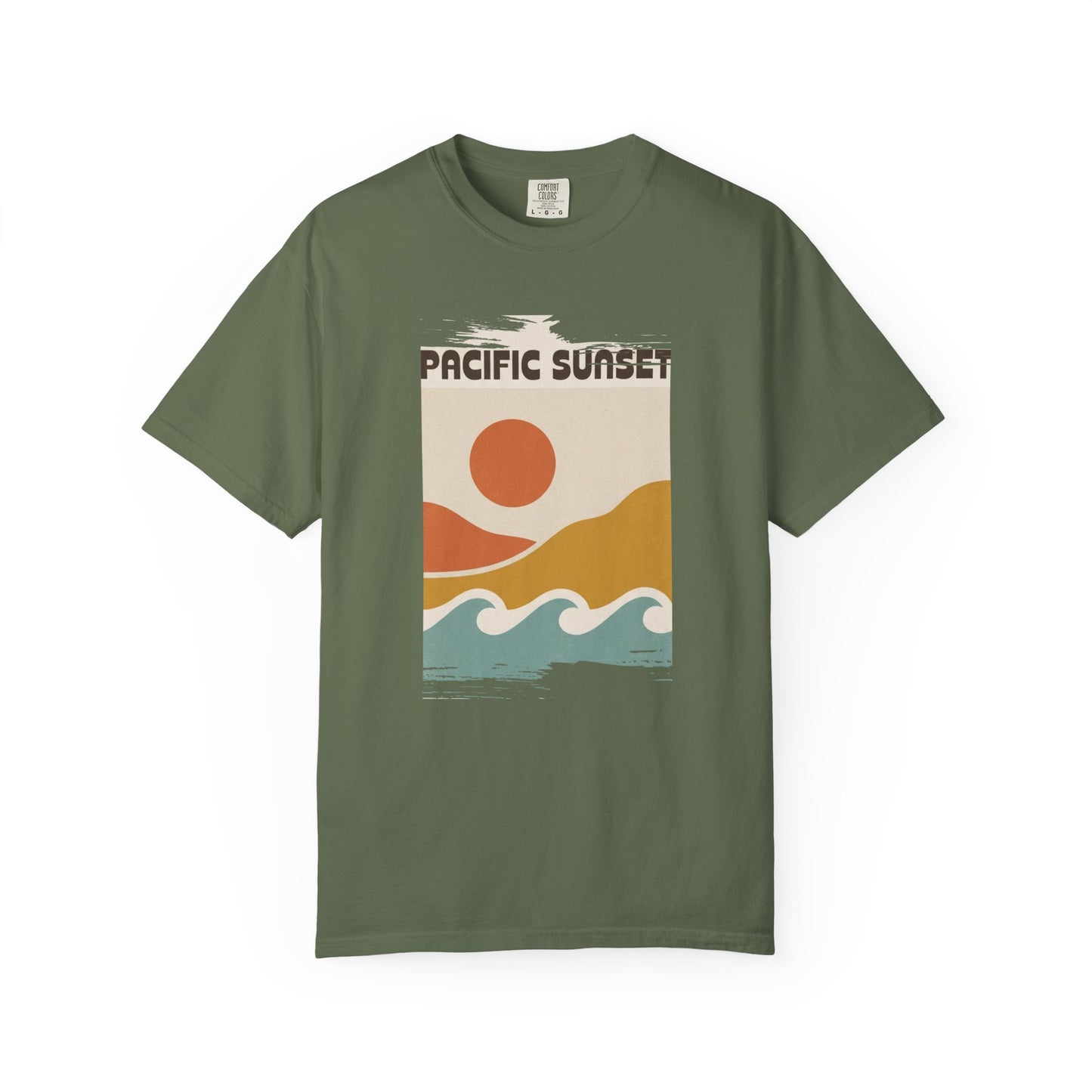 Pacific Sunset T-Shirt - Retro Beach Wave Graphic Tee