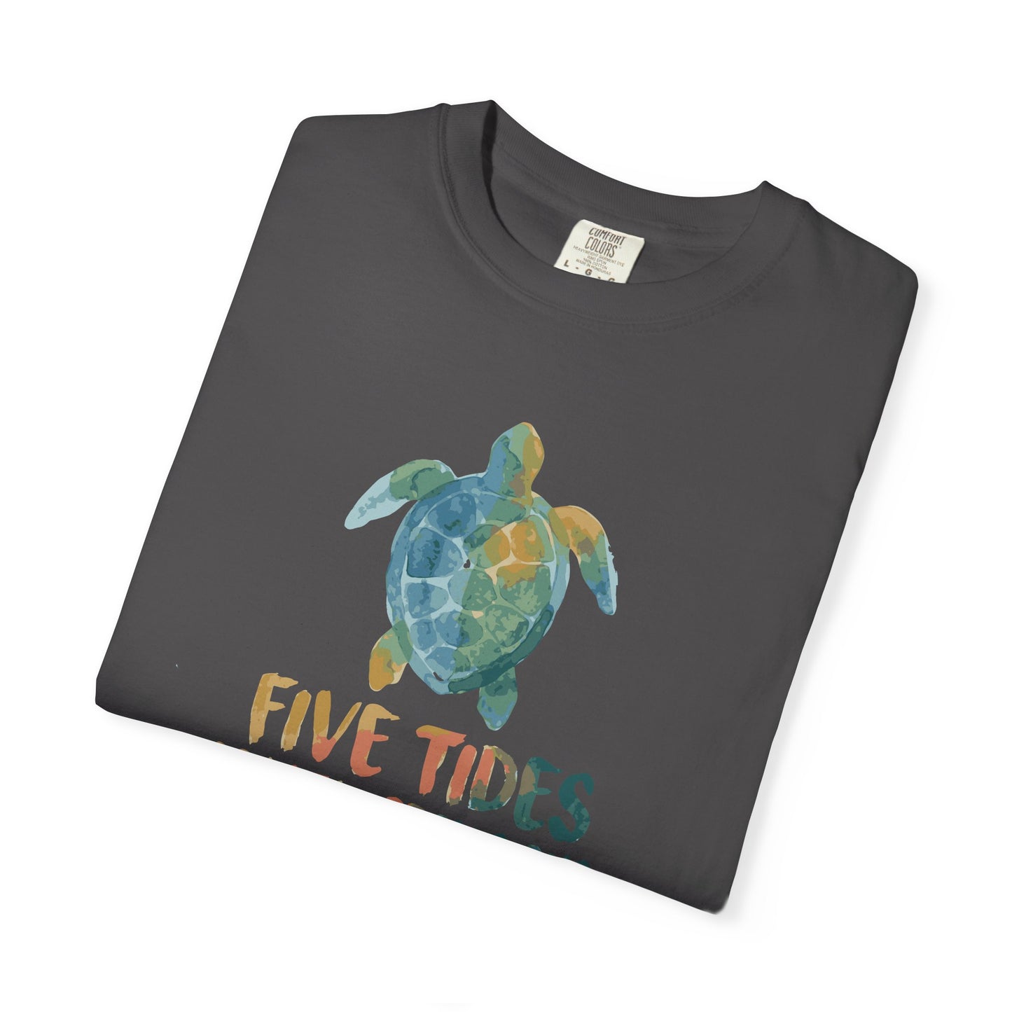 Sea Turtle Coastal Custom Graphic T-Shirt - Five Tides Vintage Beach Tee